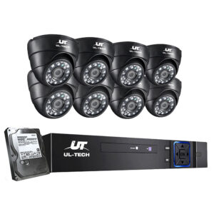 nnedsz cctv 8 dome cameras home security system 8ch dvr 1080p 1tb ip day night